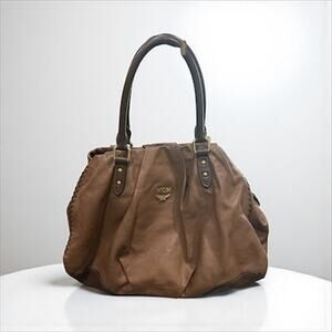 MCM Soft Leather Hobo Tote